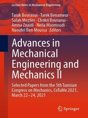 cover image of Advances in Mechanical Engineering and Mechanics II